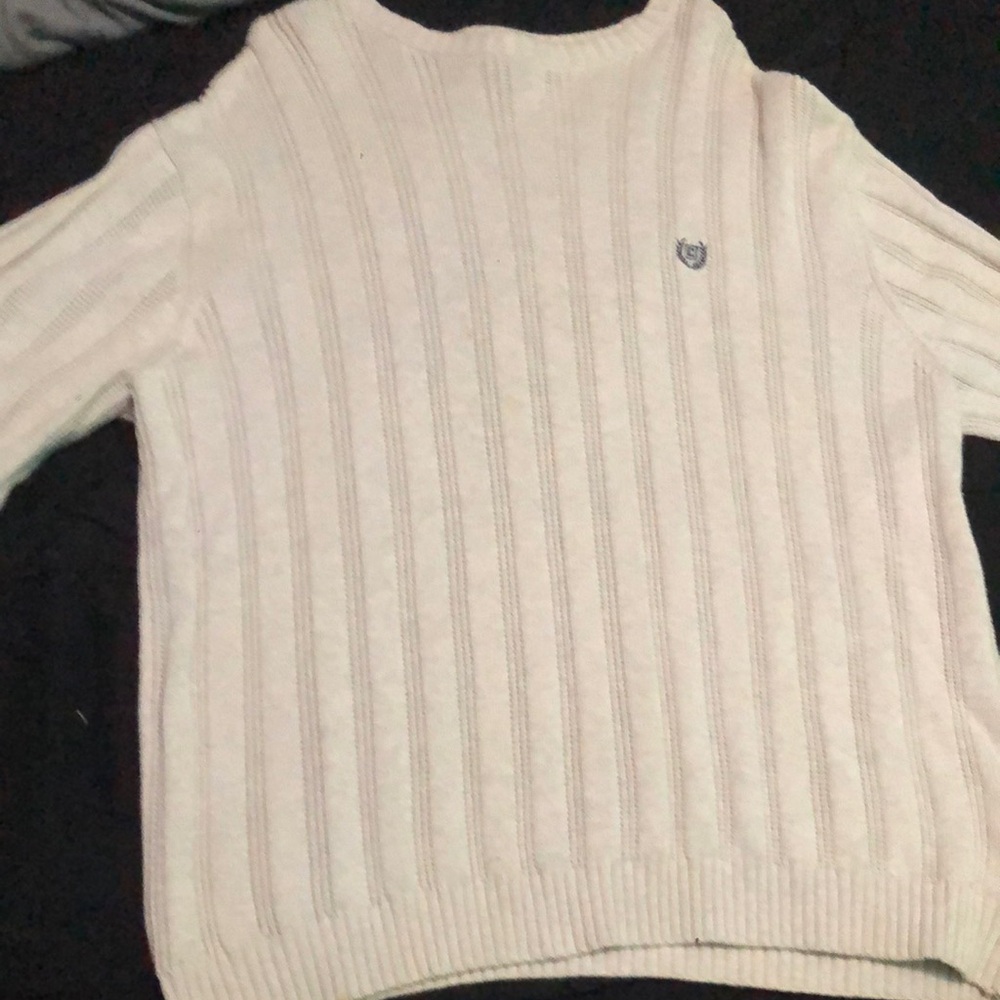 White Ribbed Sweater